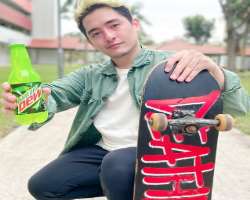 He also enjoys skateboarding in his free time.